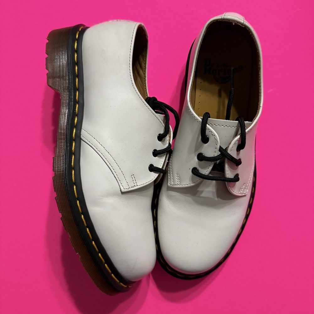 Dr. Martens Oxford Shoes 1461 White Smooth Leather Size 8 Women